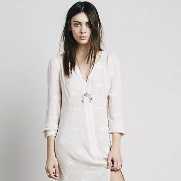 Free People Dresses & Skirts - Free people lily of the valley pink long sleeve dress size small